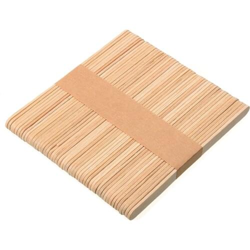 50pcs/lot Disposable Wooden Tongue Depressors Hair Removal Tattoo Waxing Stick Tongue Depressor Shellhard