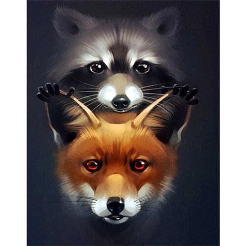 ARMYQZ 5d diamond mosaic animal diamond embroidery needlework cute fox round diamond square diamond painting cross stitch kit mo