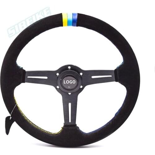 Auto Stering Wheel 14 Inch Racing Steering Wheels Sport Universal Steering Wheel 350mm With Horn Button