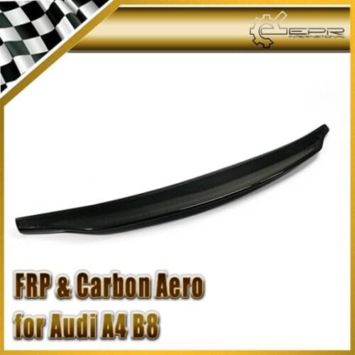 Car Styling For Audi A4 B8 Carbon Fiber C-Style Rear Trunk Spoiler