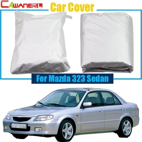 Cawanerl Full Car Cover Sun Rain Snow Scratch Resistant Sunshade Anti UV Cover Dustproof For Mazda 323 Sedan
