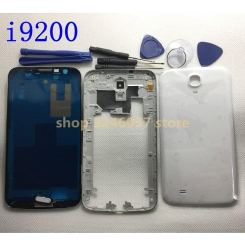 For Samsung Galaxy Mega 6.3 i9200 Housing Full Set Front Middle Bezel Frame Battery Door Cover Case+Buttons+Tools