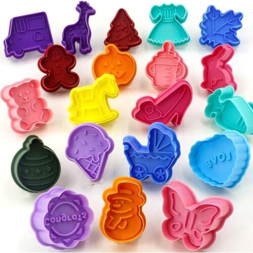 Baking Kitchen Tool 3D Spring Cookie Cutter Gingerbread Cartoon Animal Shaped Biscuit Pastry Mold Cake Decorating 24 Pc/set