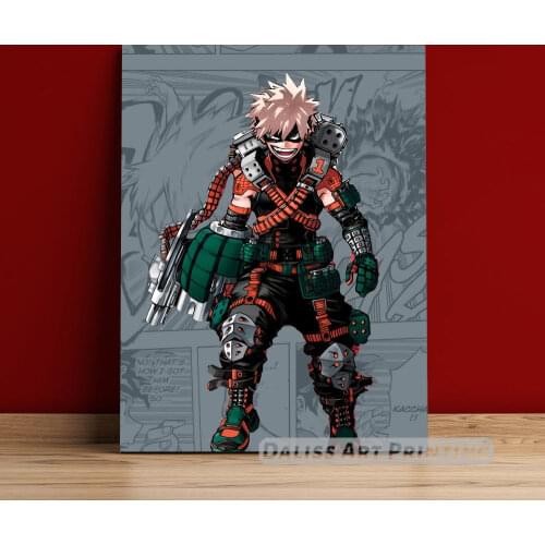 Canvas Anime Bakugou My Hero Academia Pictures Home Decoration Paintings Poster HD Prints Wall Art Modular Living Room Framed