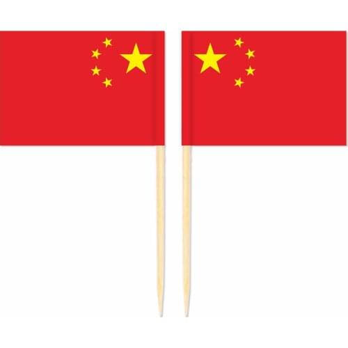 Free Shipping China Flag Toothpick Flag 3.5X2.5CM 300pcs/bag Chinese National Flag