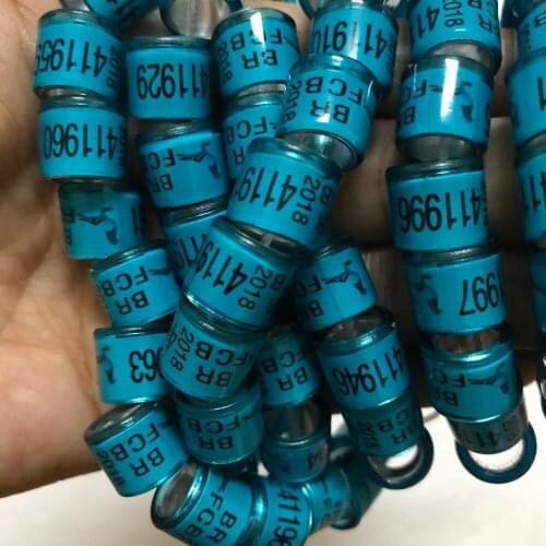 2019 pigeon rings bird ring Blue FCC 2019 000001-001000 big words high quality 8mm
