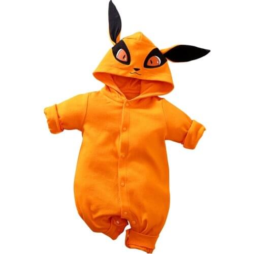 Anime Baby Clothes Boys Girls Rompers Onesie Infant Jumpsuits One Piece Newborn Cosplay Cartoon Nine-taile Fox Toddler Costume