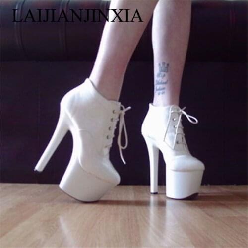LAIJIANJINXIA Spring New Womens Dress Shoes Sexy Womens Pole Dance Shoes 20cm High Heels Night Club Party Dance Pumps Shoes