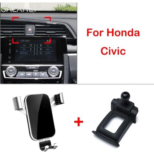 Mobile Phone Holder For Honda Civic 10th Gen 2016 2017 2018 2019 Air Vent Mount Bracket GPS Phone Holder Clip Stand in Car