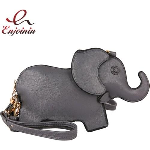 Fashion Elephant Shape Women Purses and Handbags Fun Shoulder Crossbody Bag Cute Animal Designer Female Clutch Bag Pu Leather