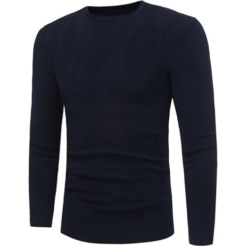 2018 New high collar jacquard sweater autumn and winter hot fashion warm sweater mens brand solid color Slim pullover sweater