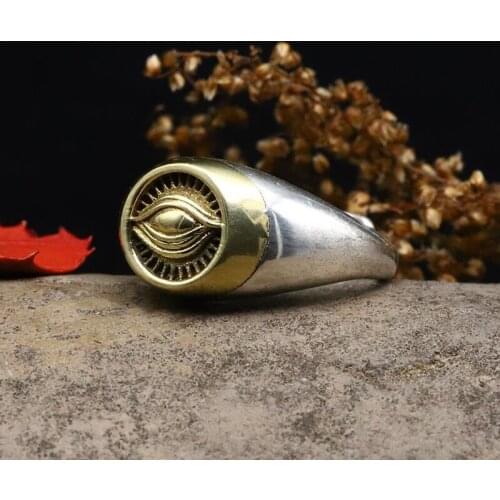 2021new Silver Mens Ring Eye Of Horus Ring Guardian Muyu Fashion Trend Domineering Ring Jewelry Accessory