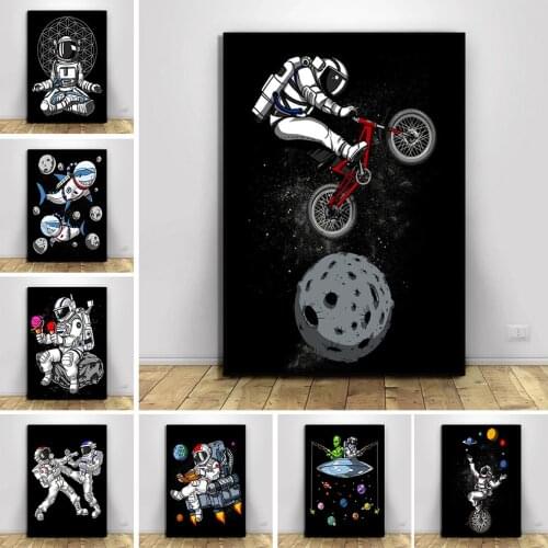 Space Astronaut Poster Canvas Painting HD Print Cuadros Art Wall Decoration Mural For Modern Home Living Room Decor No Fram