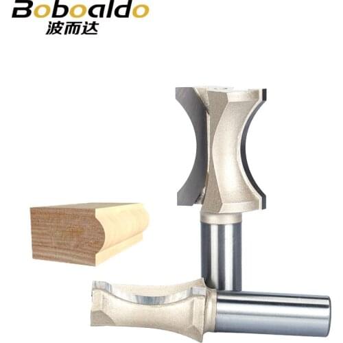 1/2" 1/4" Shank Half Round bit 2 Flute Endmill Router Bits for Wood Without Bearing Woodworking Tool Milling Cutter