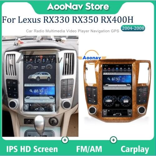 Car GPS Tesla style Touch Screen Multimedia audio Player for-Lexus RX330 RX350 RX400H 2004-2008 Auto radio stereo video player