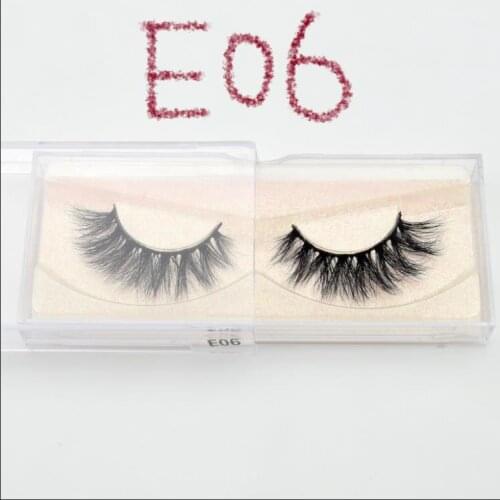 Visofree Eyelashes natural handmade eye lashes Soft False Eyelashes 1pair glitter packing Makeup long sexy 3D Mink Lashes E06