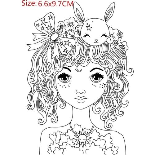 Girl Transparent Silicone Stamp And Metal Die/Seal For DIY Scrapbooking/photo Album Decorative Clear Stamp Sheetstampons