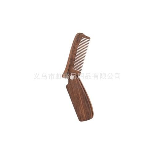100pcs Wooden Folding Beard Comb Pocket Size Moustache and Hair Combs Anti-static Comb for Men & Women Hair beauty