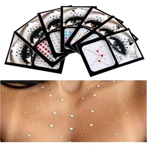 1PCS Tear drill Tattoo Diamond Makeup Eyeliner Eyeshadow Face Sticker Jewel Eyes Makeup Crystal Eyes Sticker