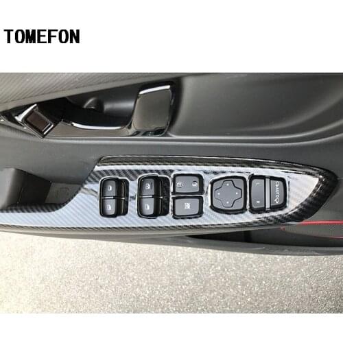 TOMEFON 4pcs For Hyundai Kona Encino 2018 2019 LHD Car Interior Door Window Lift Switch Panel Cover Trim Car-styling