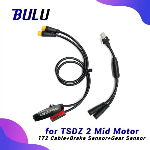 TSDZ 2 Gear Sensor Shift Sensor Brake Sensor Y-Splitter 1 T 2 Cable E Bike Replacement Gear Sensor for TongSheng Mid Drive Kit
