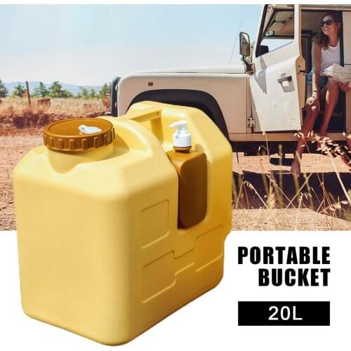 20L Outdoor Portable Bucket Thickened Car Water Tank Thickened Car Water Tank, Self-driving Tour, Household Pure Square Bucket