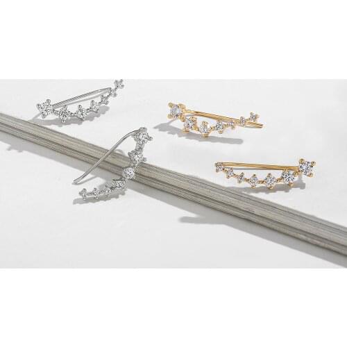 Unique Design Shining Angle Wing Ear Cuff Ear Clip New Trendy CZ Zircon Gold/Silver Color Earcuff Ear Wrap Earcuff Clips Jewelry