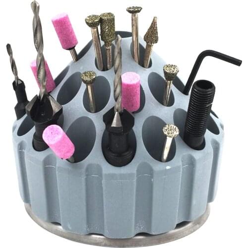 35 Holes Plastic Honeycomb Tool Box Engraving Tools Rotary Dental Burs Holder Grinding Tips Collecting Box