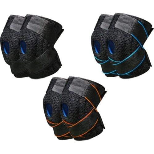 77JE 1Pc Knee Support Protector Kneepad Kneecap Knee Pads Pressurized Elastic Brace Belt for Running Basketball Volleyball