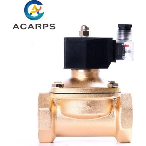 2 inch Normally Closed Brass 220v gas solenoid valve High temperature solenoid valve