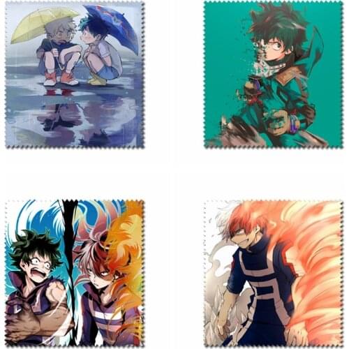 1PCS My Hero Academia Fashion Jewelry Tools Anime Customized Glasses Cleaning Cloth Cartoon Eyewear Accessories Unisex New