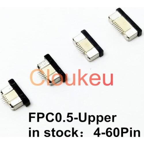 10Pcs FPC0.5MM Drawer Type Upper Contact Connector 4P 5P 6P 8P 10P 12P 14P 16P 18P 20P 24P 26P 30P 32P 34P 40P 45P 50P 60P