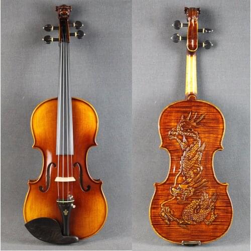 100% Hand-made Carved Violin 4/4 Professional performance Phoenix Violin ! 4/4 كمان 바이올린 1/4 Phoenix Violin Free Case And Bow