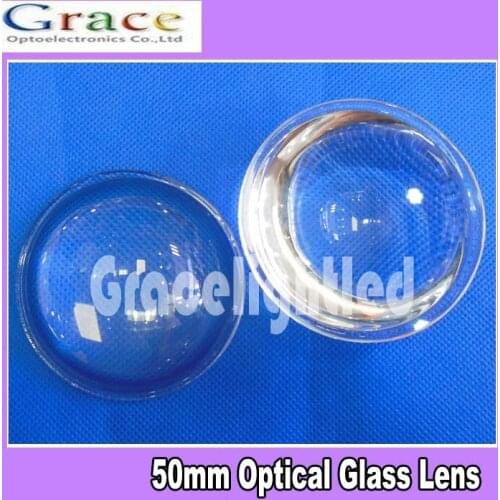 2pcs 50mm High Power LED convex lens condenser lens free shipping