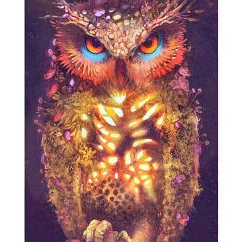 Diamond Painting Owl Diamond Embroidery Cartoon Cross-Stitch European And American Style Home Decor Resin Resin Picture