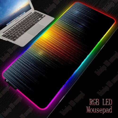 Black Background Abstract Gamer RGB Large Mouse Pad Player Laptop Mousepad LED Backlight XXL Muse Pad Keyboard Pad Gaming Desk