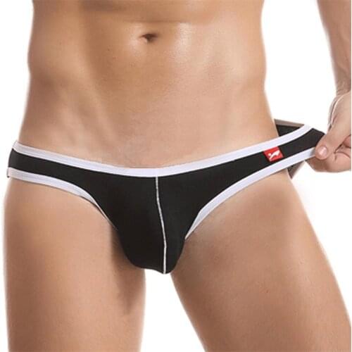 Brand U Convex Briefs Men Slip Sexy Solid Underpants Man Cotton Cuecas Breathable Low Rise Male Underpants Calzoncillos S/M/L