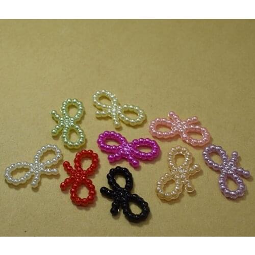 ABS Sewing Buttons Multicolor Flat Back Bowknot Bow Butterfly Pearl Beads Loose Beads for Phone Decoration DIY Jewelry Making