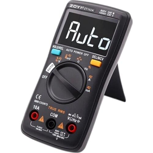 ZOYI ZT102A Digital Multimeter 6000 Counts Auto 113D Backlight AC/DC Voltmeter Transistor Tester Frequency Diode Temperature