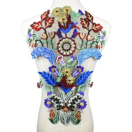 Flower Floral Embroidered Lace Neckline Collar Trim Neck Applique Clothes Dress Sewing Supplies Craft Classic Accessories NL274