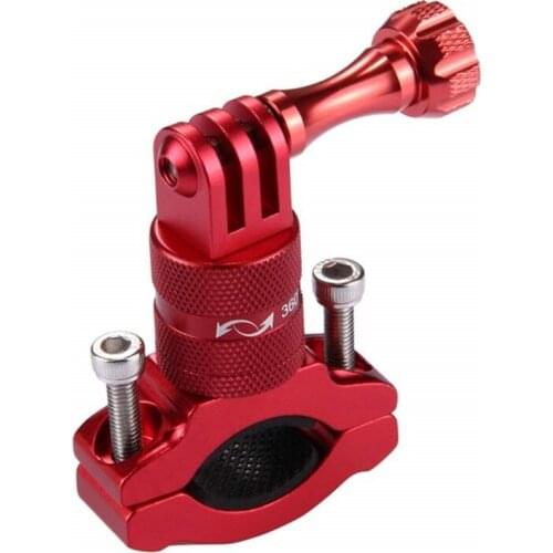 Aluminum Alloy Bike Camera Holder Bicycle Handlebar Mount Adapter 360-Degree Rotation Stand For GoPro Cameras Phones Handlebar
