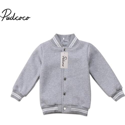 Pudcoco Kids Girl Coat Child Baby Girl Clothing Long Sleeve Jackets Infant Baby Outerwear Coats Friend Matching Gray Jackets