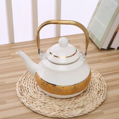 Enamel Water Kettle Tea Wine Coffee Kettle Coffee Pot Suitable gas induction cooker Household Thickened Cold Kettle Coffee Pot