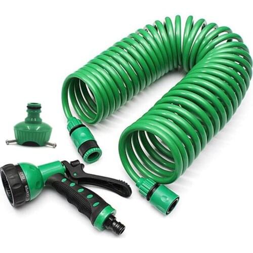 EVA Garden Telescopic Spring Tube Garden Hose Plastic Multifunctional Car Wash Water Spray Sprinkler for Garden