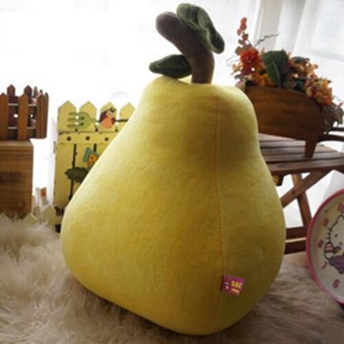 Fancytrader Giant Plush Apple Pear Banana Pillow Doll Large Soft Stuffed Simulated Fruits Toys for Children 60cm 24inch