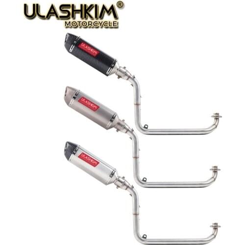 M3 Motorcycle Full System Exhaust Muffler Middle Connect Pipe Slip On For HONDA GROM MSX 125 MSX125 2012 2013 2014 2015