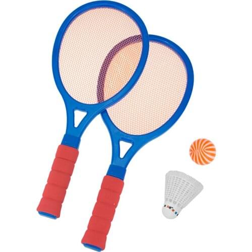 Comfortable Sponge Handle Tennis Rackets 1 Pair Badminton Ball Set Parent-Child Outdoor Sport Game Children Kids Exercise Toy