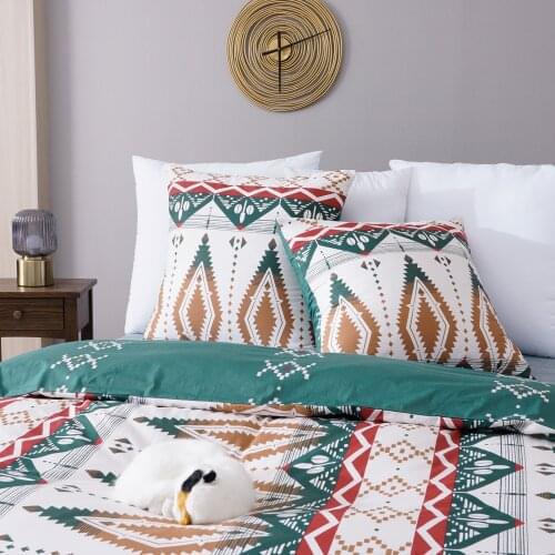 100% Cotton Bedding Sets Soft Duvet Cover Quality Printing Bed Cover Set With Pillowcase Quilt Cover Set Single Queen King Size