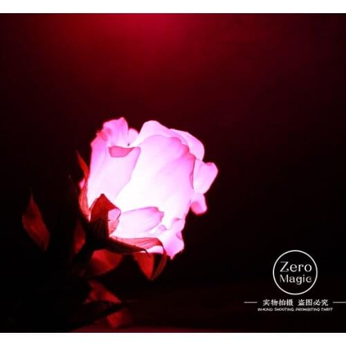 Multicolor Lighting Rose ( Five Colors )Color Change Flower Magie Stage Street Illusion Gimmick Props Comedy, Magic Tricks