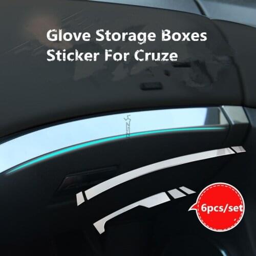Interior Modification Silver / Blue Golve Storage Box Decotaive Sticker For Chevrolet Cruze 2009-2015 Z2EA243